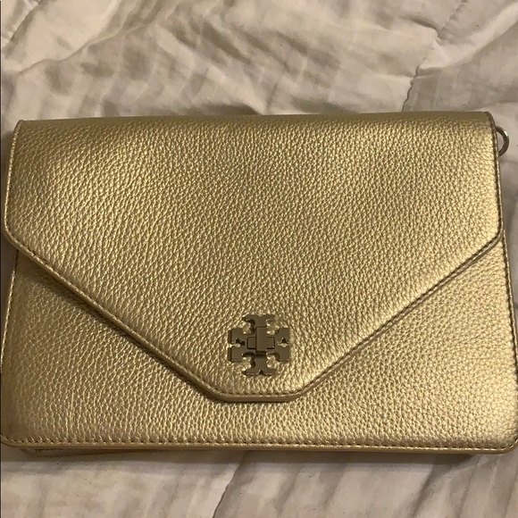Tory Burch Handbags - Gold Tory Burch clutch/bag